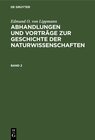 Buchcover Edmund O. von Lippmann: Abhandlungen und Vorträge zur Geschichte der Naturwissenschaften / Edmund O. von Lippmann: Abhan