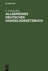 Buchcover Allgemeines deutsches Handelsgesetzbuch