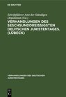 Buchcover Verhandlungen des seschsunddreißigsten Deutschen Juristentages. (Lübeck)