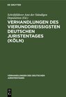 Buchcover Verhandlungen des Vierunddreißigsten Deutschen Juristentages (Köln)