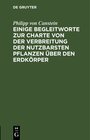 Einige Begleitworte zur Charte von der Verbreitung der nutzbarsten Pflanzen über den Erdkörper width=