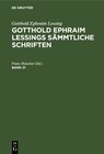 Buchcover Gotthold Ephraim Lessing: Gotthold Ephraim Lessings Sämmtliche Schriften / Gotthold Ephraim Lessing: Gotthold Ephraim Le