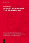 Buchcover August Schleicher zur Erinnerung