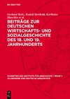 Buchcover Beiträge zur deutschen Wirtschafts- und Sozialgeschichte des 18. und 19. Jahrhunderts