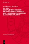 Buchcover Zu den sozialökonomischen Entwicklungskriterien der materiell-technischen Basis im Sozialismus