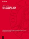 Buchcover Zur Theorie der Totalreflexion