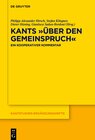 Buchcover Kants „Über den Gemeinspruch“