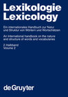 Buchcover Lexikologie / Lexicology / Lexikologie / Lexicology. 2. Halbband