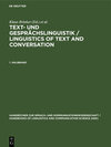 Buchcover Text- und Gesprächslinguistik / Linguistics of Text and Conversation / Text- und Gesprächslinguistik / Linguistics of Te