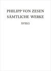 Buchcover Philipp von Zesen: Sämtliche Werke. Coelum astronomico-poeticum sive... / Coelum astronomico-poeticum
