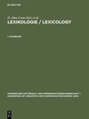 Buchcover Lexikologie / Lexicology / Lexikologie / Lexicology. 1. Halbband