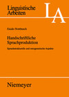 Buchcover Handschriftliche Sprachproduktion