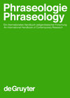 Buchcover Phraseologie / Phraseology / Phraseologie / Phraseology. Volume 1