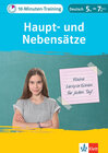 Buchcover Klett 10-Minuten-Training Deutsch: Grammatik Haupt- und Nebensätze 5.-7. Klasse