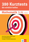 Buchcover Klett 380 Kurztests Mathematik 5./6. Klasse