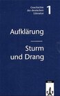 Buchcover Geschichte der deutschen Literatur / Aufklärung /Sturm und Drang