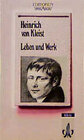 Buchcover Heinrich von Kleist - Leben und Werk