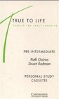 Buchcover True to Life. English for Adult Learners / Classbook Pre-Intermediate Level