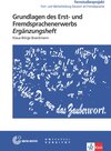 Buchcover Grundlagen des Erst- und Fremdsprachenerwerbs