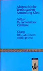 Buchcover De coniuratione Catilinae. - Cicero: In L. Catilinam oratio prima
