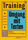 Buchcover Training Umgang mit Texten