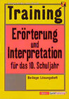 Buchcover Training Deutsch Aufsatz - Erörterung und Interpretation