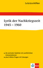 Buchcover Klett Lektürehilfen Lyrik der Nachkriegszeit 1945 - 1960