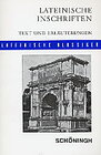 Buchcover Lateinische Inschriften