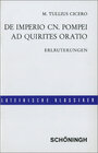 Buchcover De imperio Cn. Pompei (sive de lege Manilia) - Ad Quirites oratio / Lateinische Textausgaben