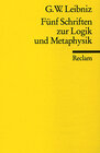 Buchcover Fünf Schriften zur Logik und Metaphysik