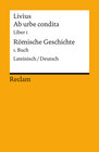 Buchcover Ab urbe condita. Liber I /Römische Geschichte. 1. Buch