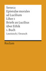 Buchcover Epistulae morales ad Lucilium. Liber I /Briefe an Lucilius über Ethik. 1. Buch
