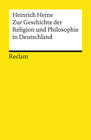 Buchcover Zur Geschichte der Religion und Philosphie in Deutschland