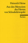 Buchcover Aus den Memoiren des Herren von Schnabelewopski