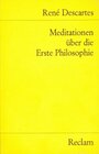 Buchcover Meditationen über die Erste Philosophie.