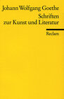 Buchcover Schriften zur Kunst und Literatur