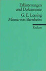 Buchcover Minna von Barnhelm (Erl. u.Dok.)