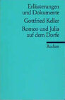 Buchcover Romeo und Julia auf dem Dorfe (Erl. u. Dok.)