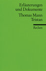 Buchcover Erläuterungen und Dokumente zu Thomas Mann: Tristan