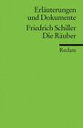 Buchcover Erläuterungen und Dokumente zu Friedrich Schiller: Die Räuber