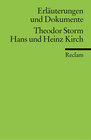Buchcover Hans und Heinz Kirch (Erl. u. Dok.)
