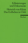 Erläuterungen und Dokumente zu Heinrich von Kleist: Das Erdbeben in Chili width=