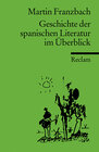 Buchcover Geschichte der spanischen Literatur im Überblick