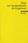 Buchcover Texte zur Literaturtheorie der Gegenwart