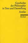 Buchcover Geschichte der Philosophie in Text und Darstellung / Antike
