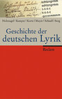 Buchcover Geschichte der deutschen Lyrik