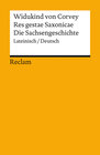 Buchcover Res gestae Saxonicae / Die Sachsengeschichte