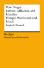 Buchcover Famine, Affluence, and Morality / Hunger, Wohlstand und Moral
