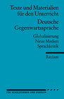 Buchcover Deutsche Gegenwartssprache