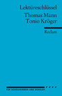 Buchcover Lektüreschlüssel zu Thomas Mann: Tonio Kröger